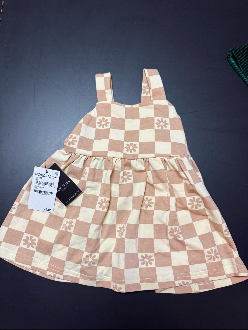 NWT Tiny Tribe Checkered Flower Dress